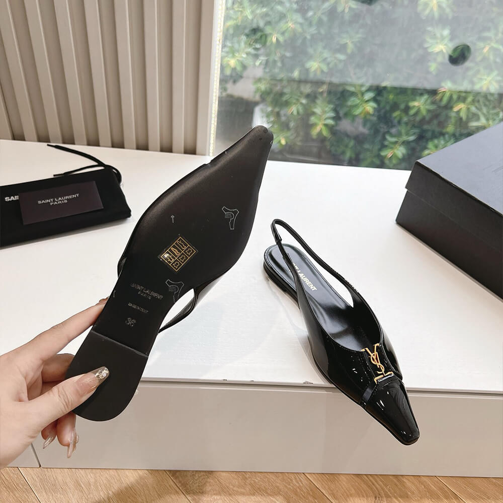 YSL Pointed Toe Slingback Shoes - Replica Luxury Bags™