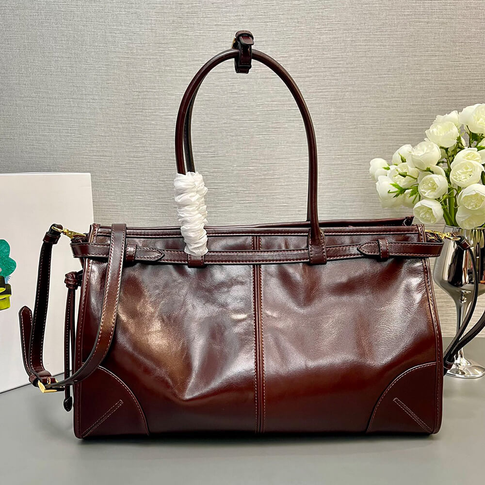 Prada Large Leather Handbag - Replica Luxury Bags™