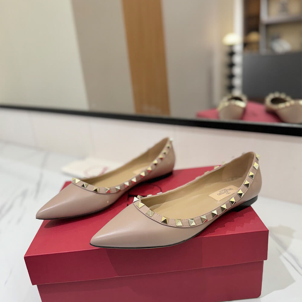 Valentino Rockstud Ballet Flat Shoes - Replica Luxury Bags™