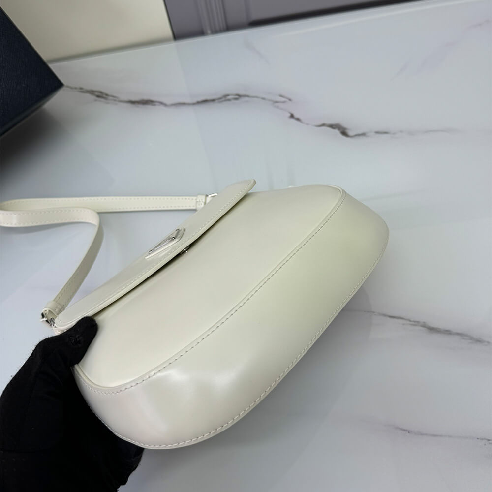 Small Prada Cleo Brushed Leather Shoulder Bag with Flap - Replica Luxury Bags™