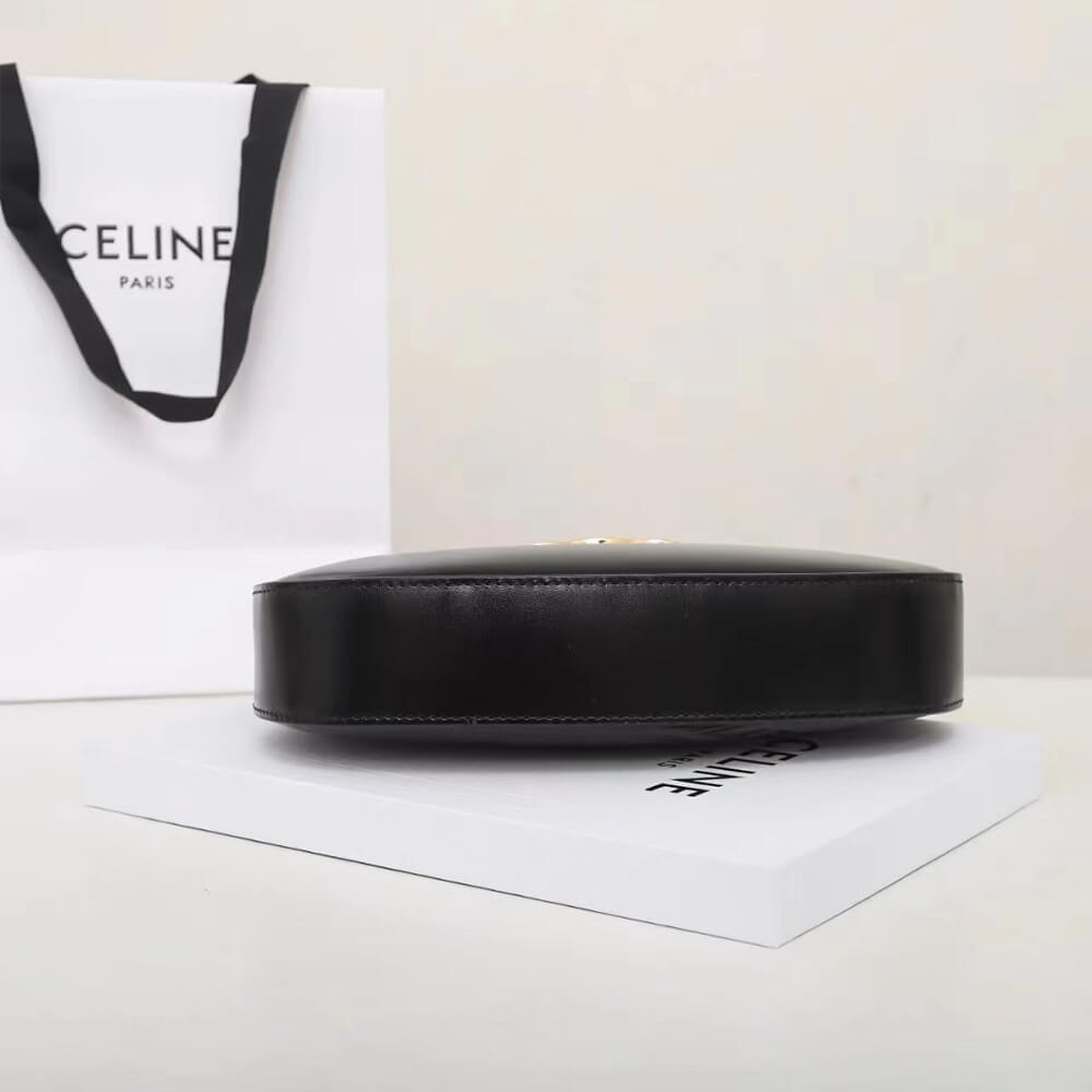 Celine Medium Tilly Bag in Black Shiny Calfskin - Replica Luxury Bags™