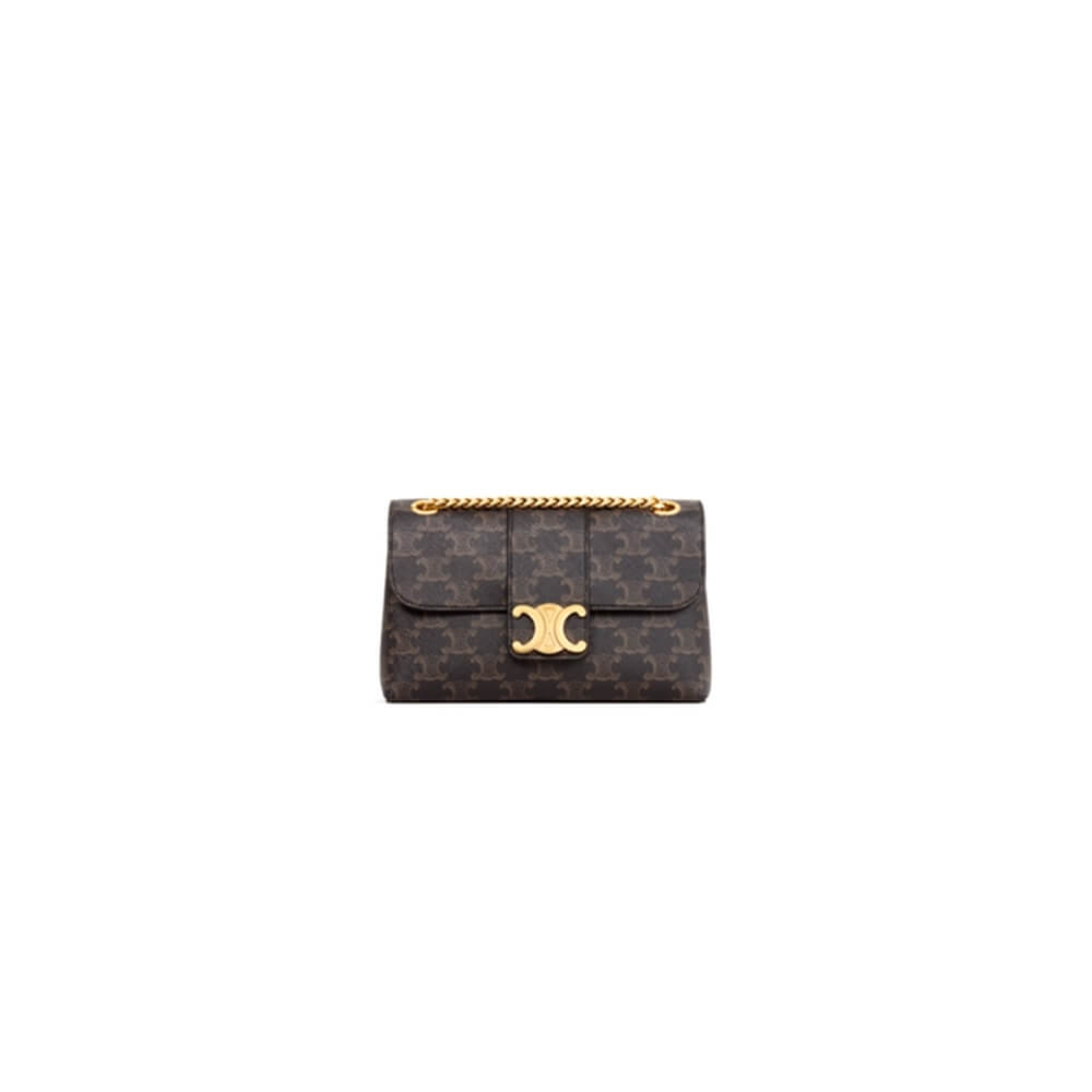 Teen Celine Victoire Bag In Triomphe Canvas - Replica Luxury Bags™