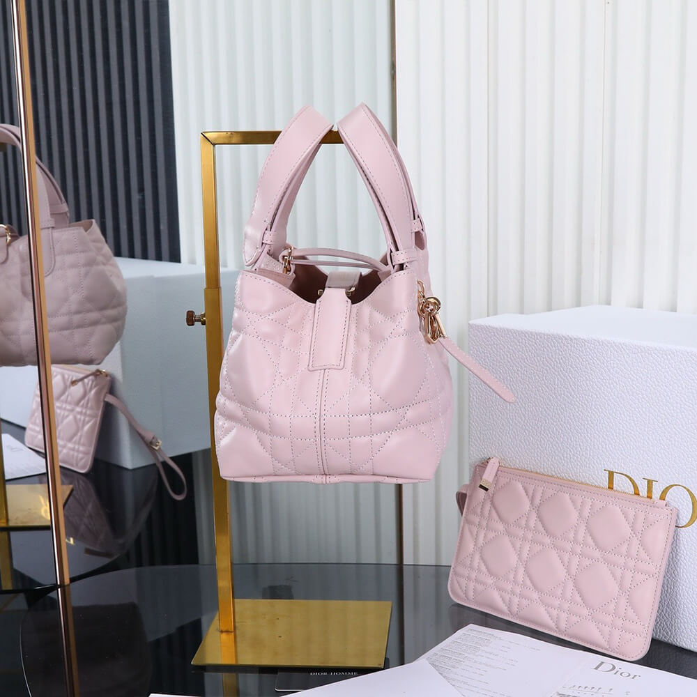 Small Dior Toujours Bag in Light Pink - Replica Luxury Bags™