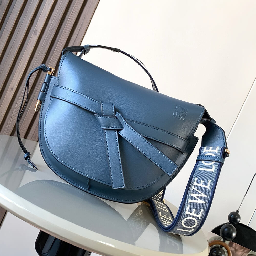 Loewe Small Gate bag in soft calfskin and jacquard - Replica Luxury Bags™