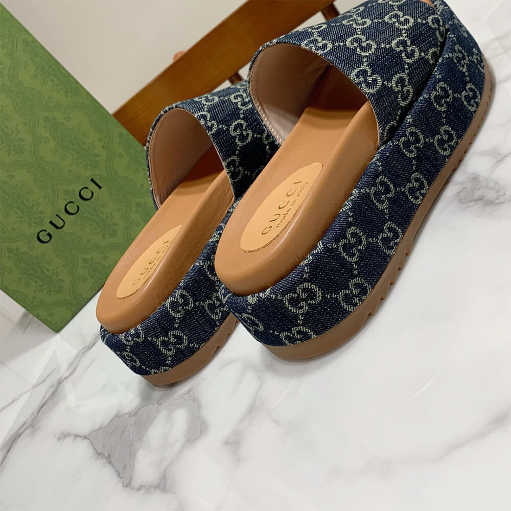 Gucci Women s platform slide sandal Shoes - Replica Luxury Bags™