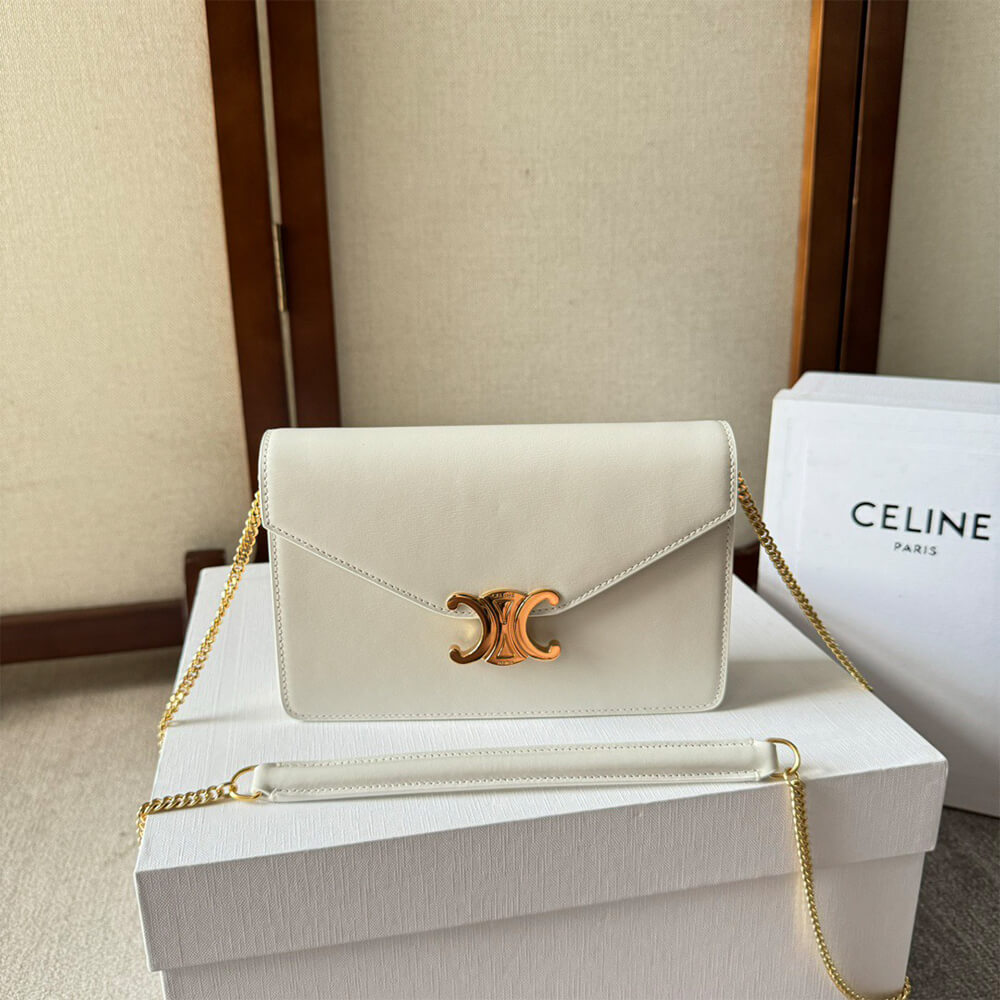 Celine Wallet On Chain Margo in Shiny calfskin Bag - Replica Luxury Bags™