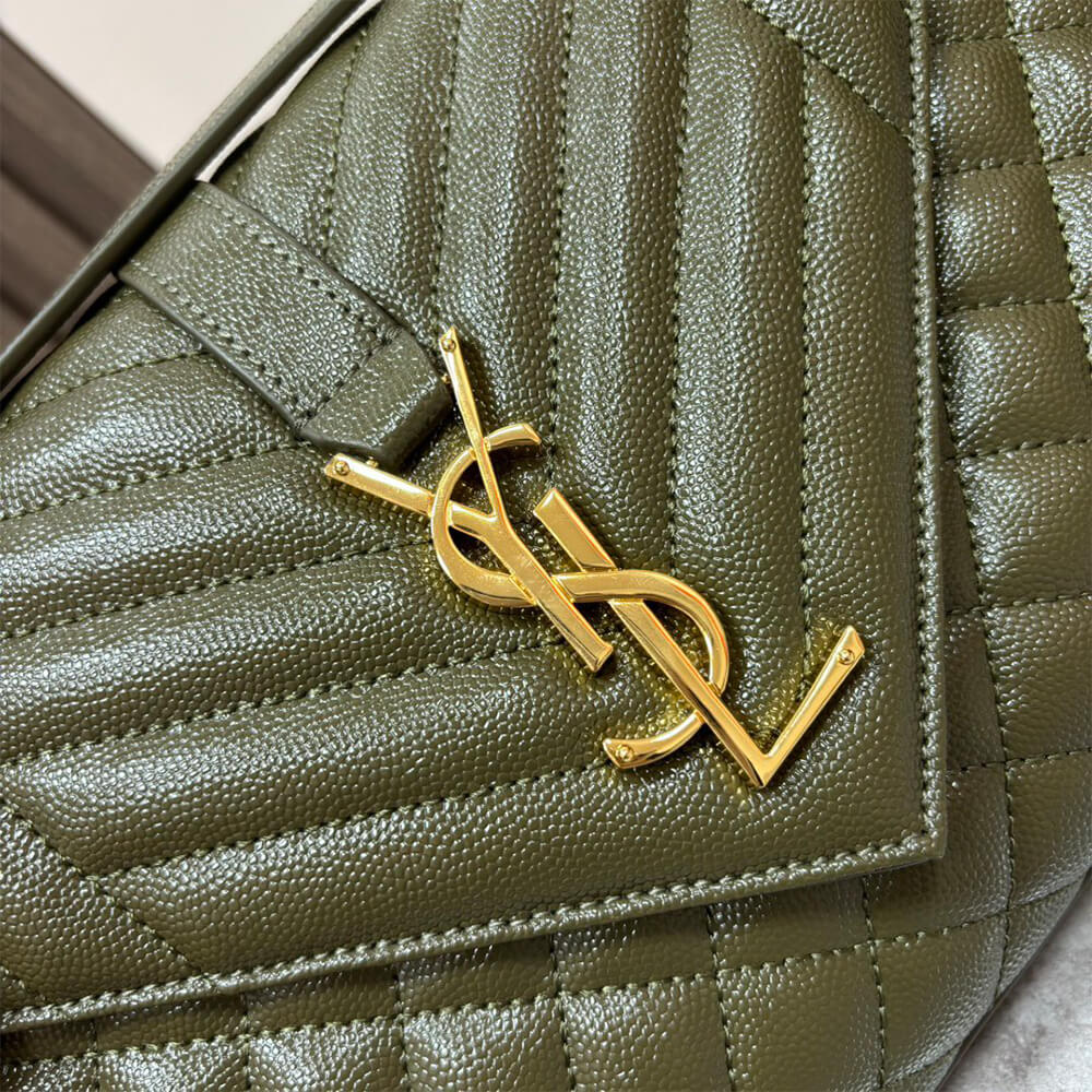 YSL Envelope Medium Bag in Grained Leather - Replica Luxury Bags™