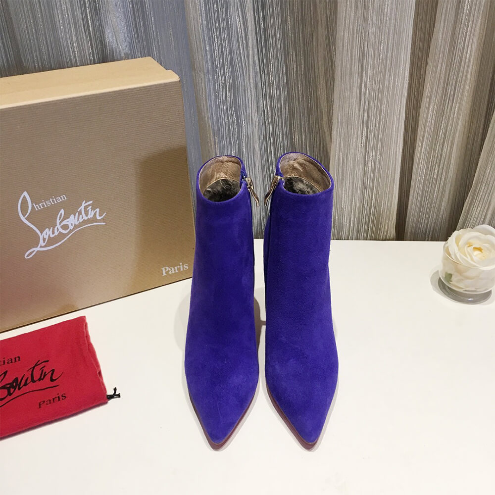 Christian Louboutin Suede Ankle Boots Shoes - Replica Luxury Bags™