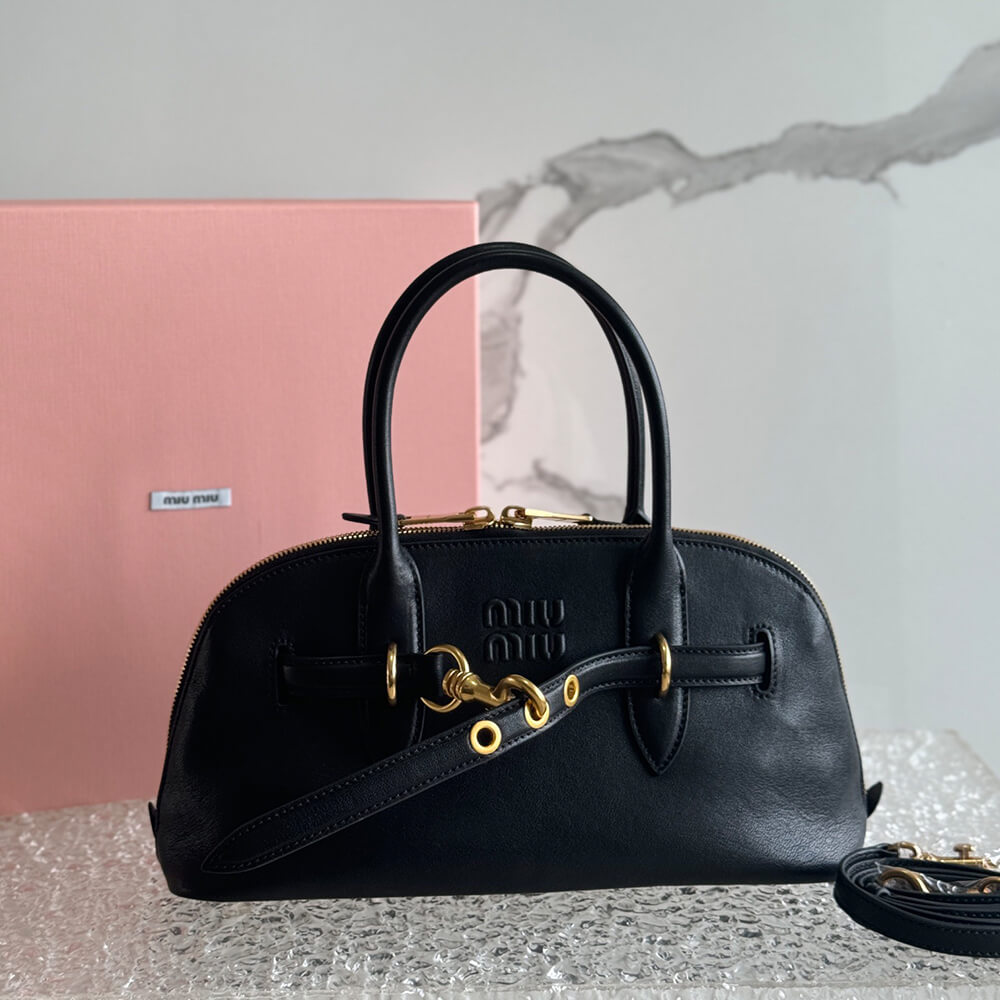 MIUMIU Aventure nappa leather top-handle bag - Replica Luxury Bags™
