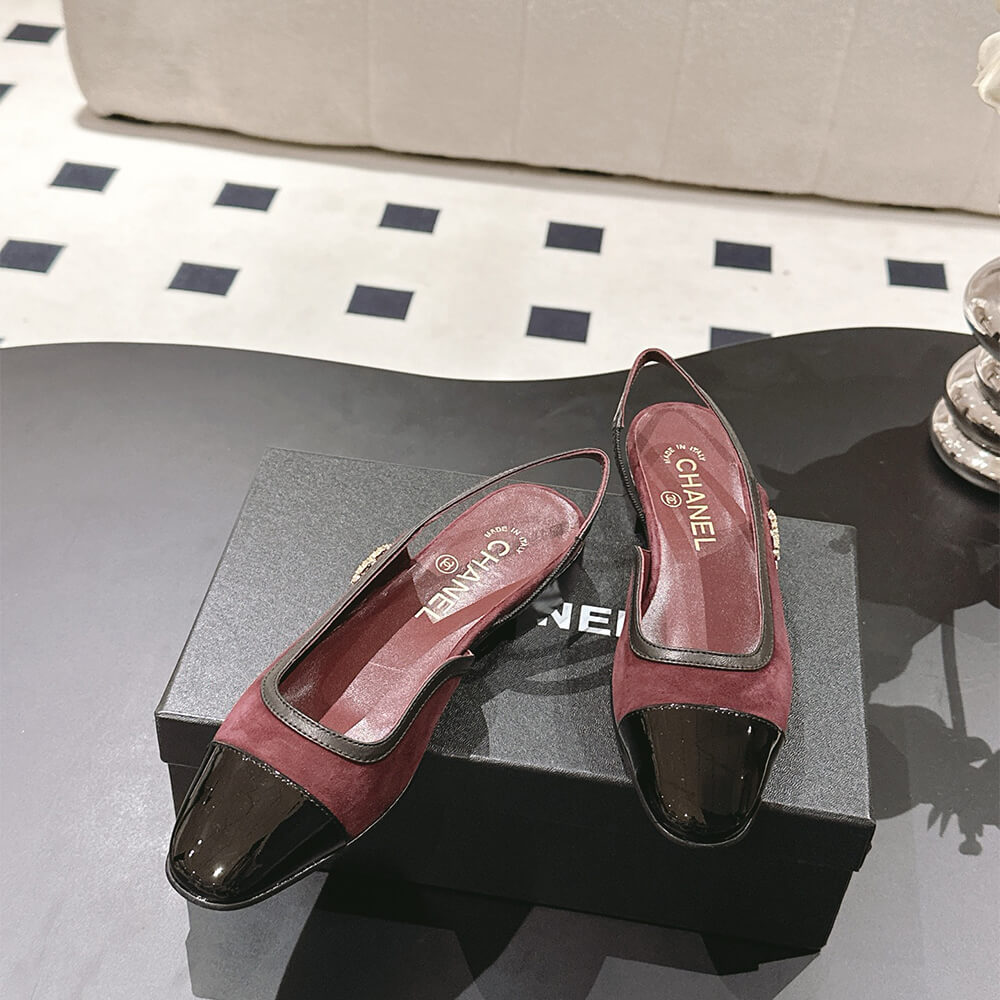 Chanel Diamond Buckle Slingbacks Shoes - Replica Luxury Bags™