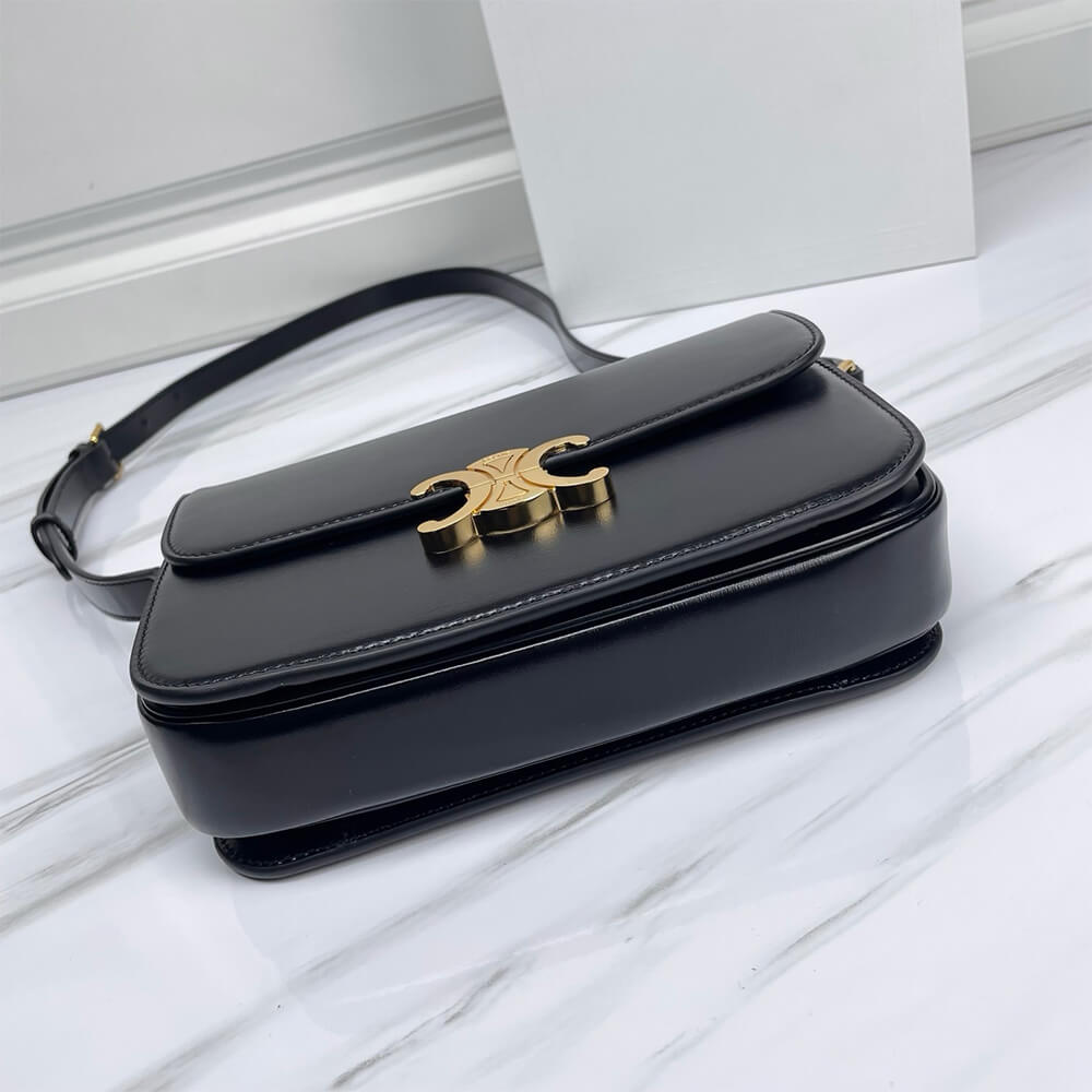 Celine Classique Triomphe Bag In Shiny Calfskin - Replica Luxury Bags™