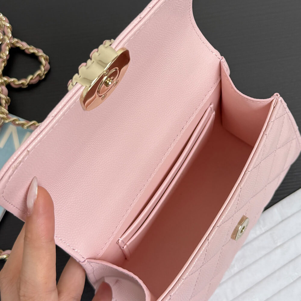 Chanel Clutch Bag With Chain and Top Handle - Replica Luxury Bags™