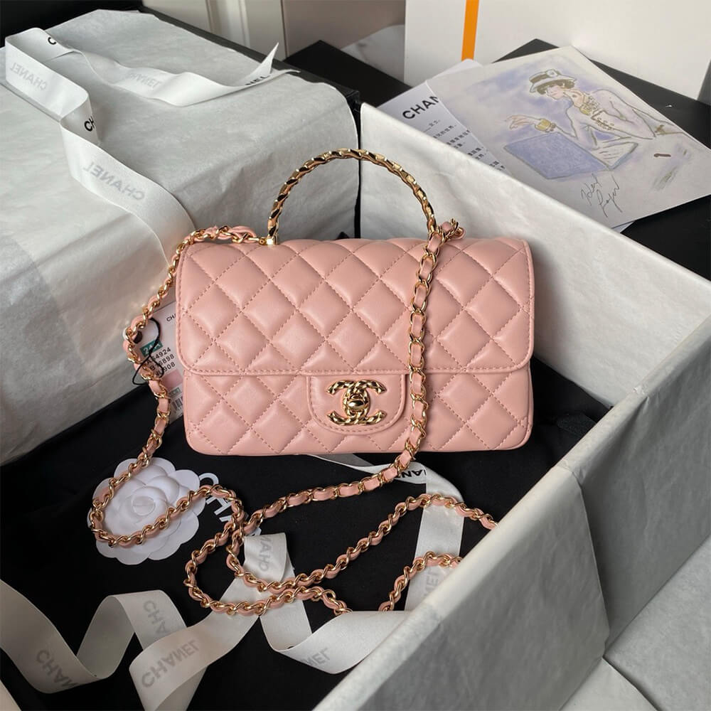 CHANEL Mini Flap Bag with Top Handle - Replica Luxury Bags™