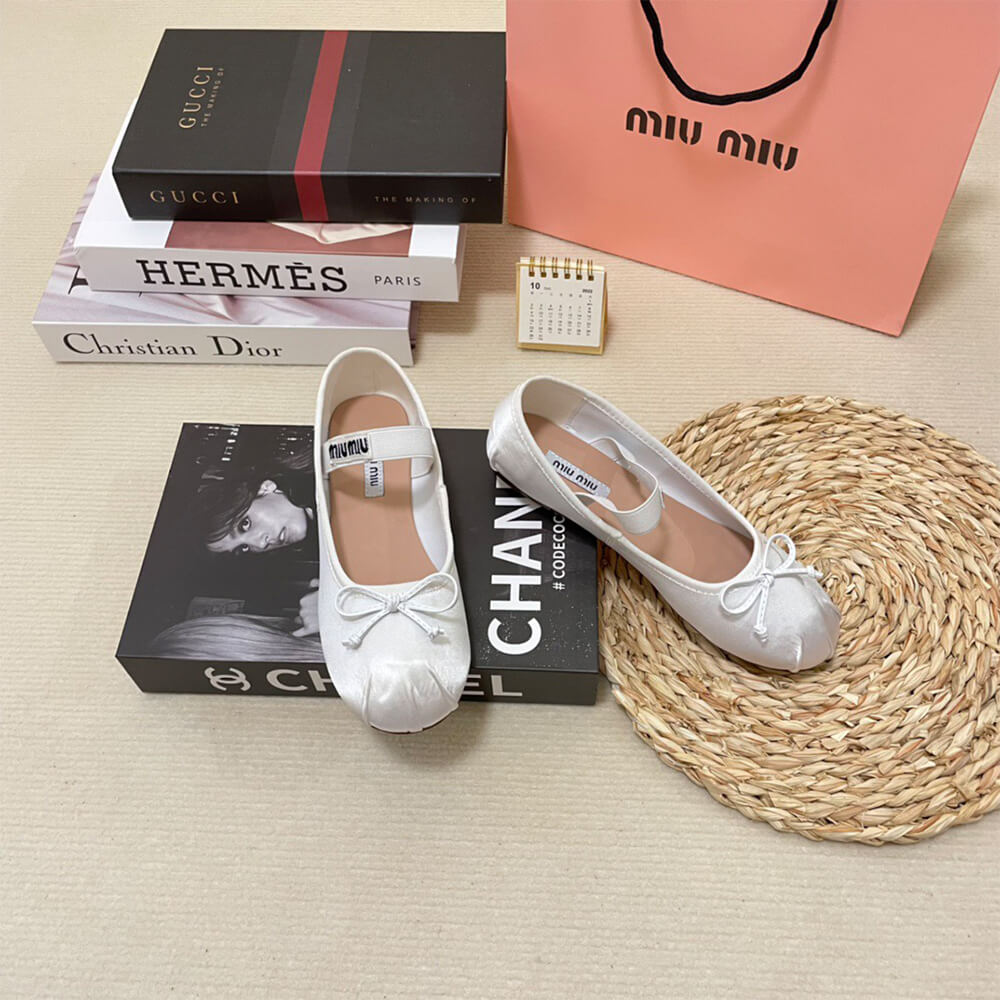 MiuMiu Satin ballerinas Shoes - Replica Luxury Bags™