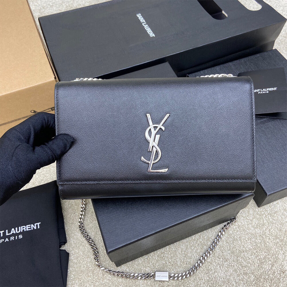 YSL Kate Medium Bag in Grain De Poudre Embossed Leather - Replica Luxury Bags™