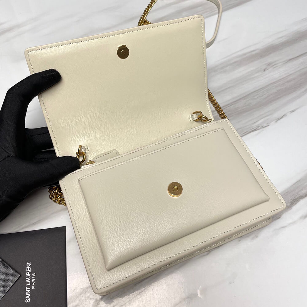 YSL Sunset Chain Wallet Bag in Smooth Leather - Replica Luxury Bags™