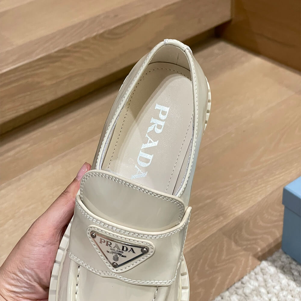 Prada chocolate brushed leather loafers Shoes - Replica Luxury Bags™