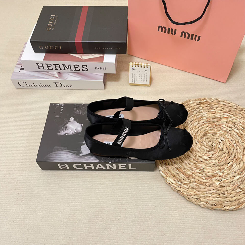 MiuMiu Satin ballerinas Shoes - Replica Luxury Bags™
