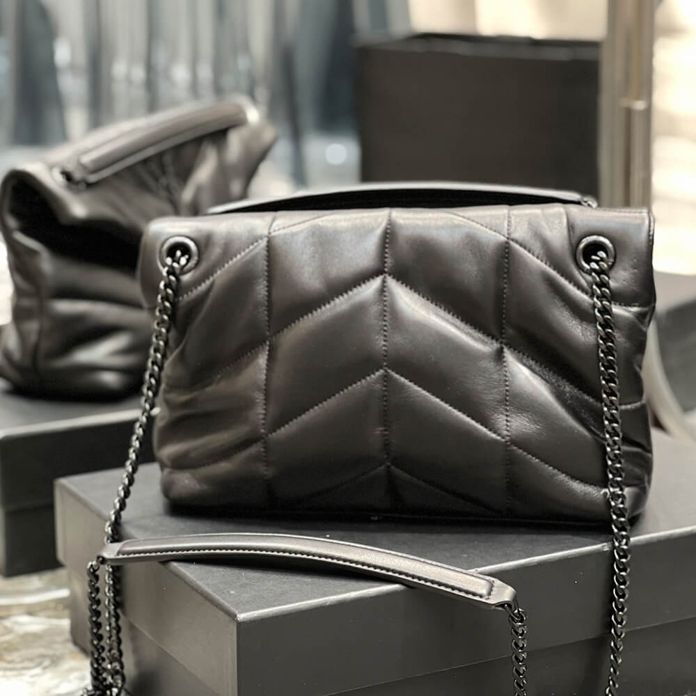 YSL Puffer Small Chain Bag in Black - Replica Luxury Bags™