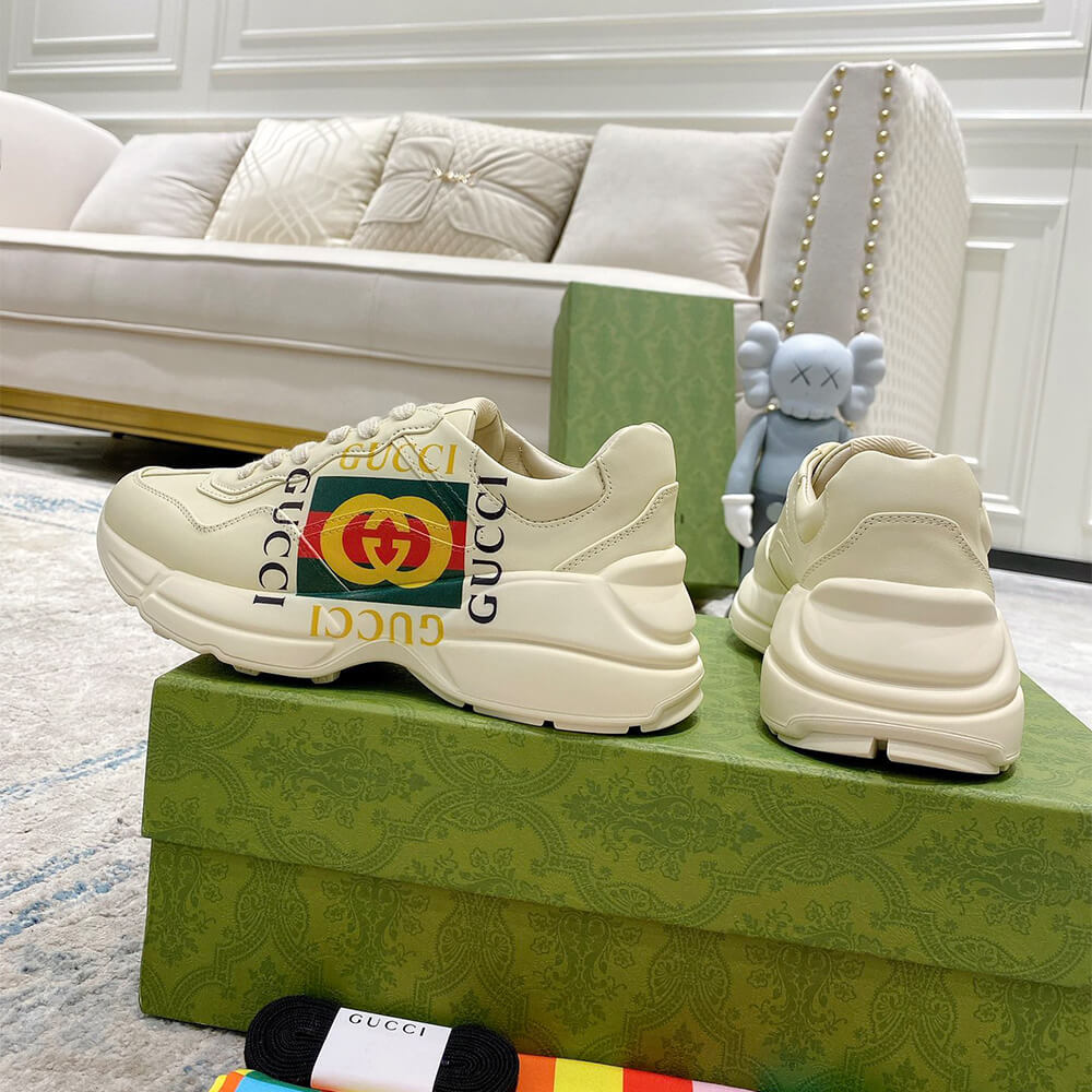 Gucci Rhyton Sneaker with Box Logo Shoes - Replica Luxury Bags™