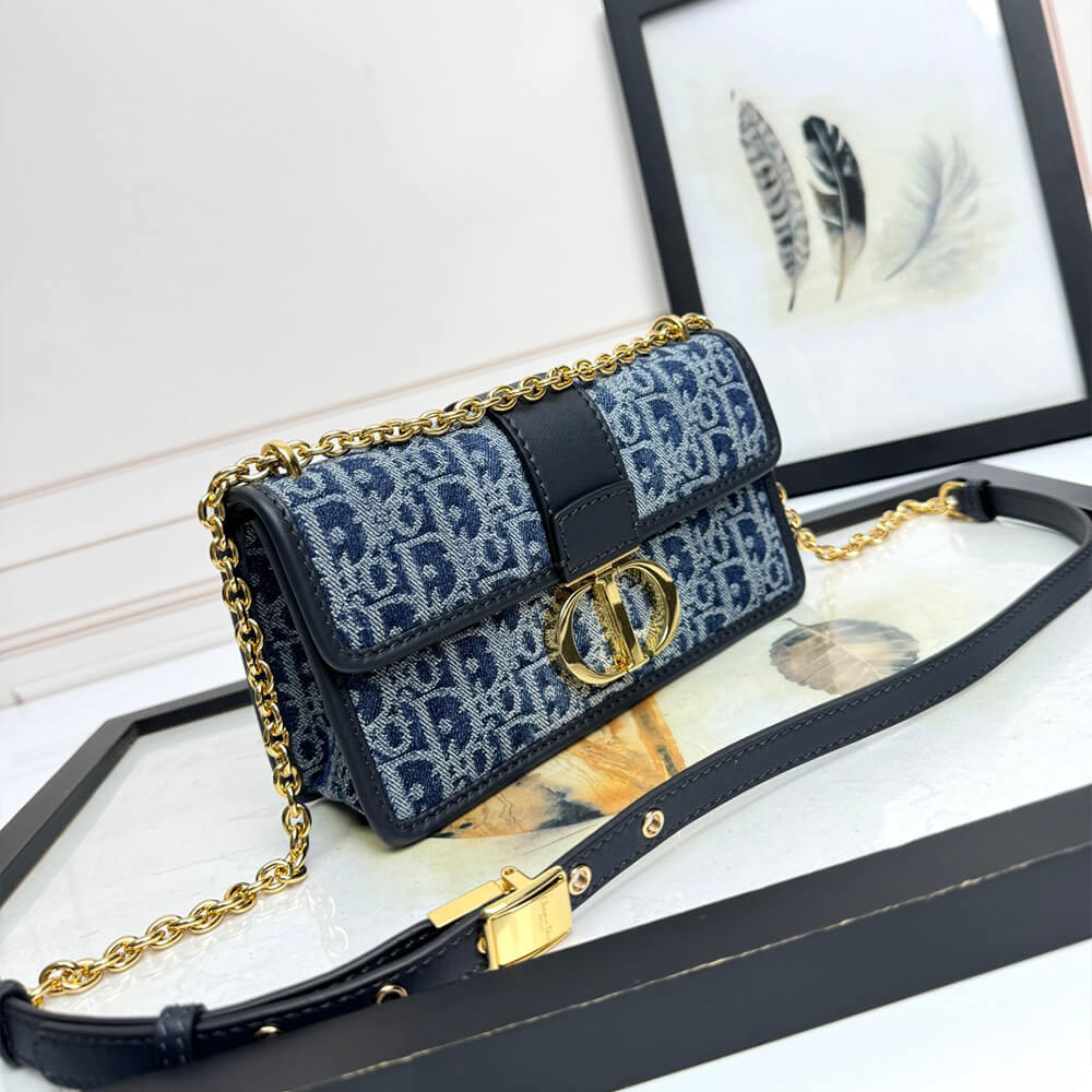 Dior 30 Montaigne East-West Bag with Chain - Replica Luxury Bags™