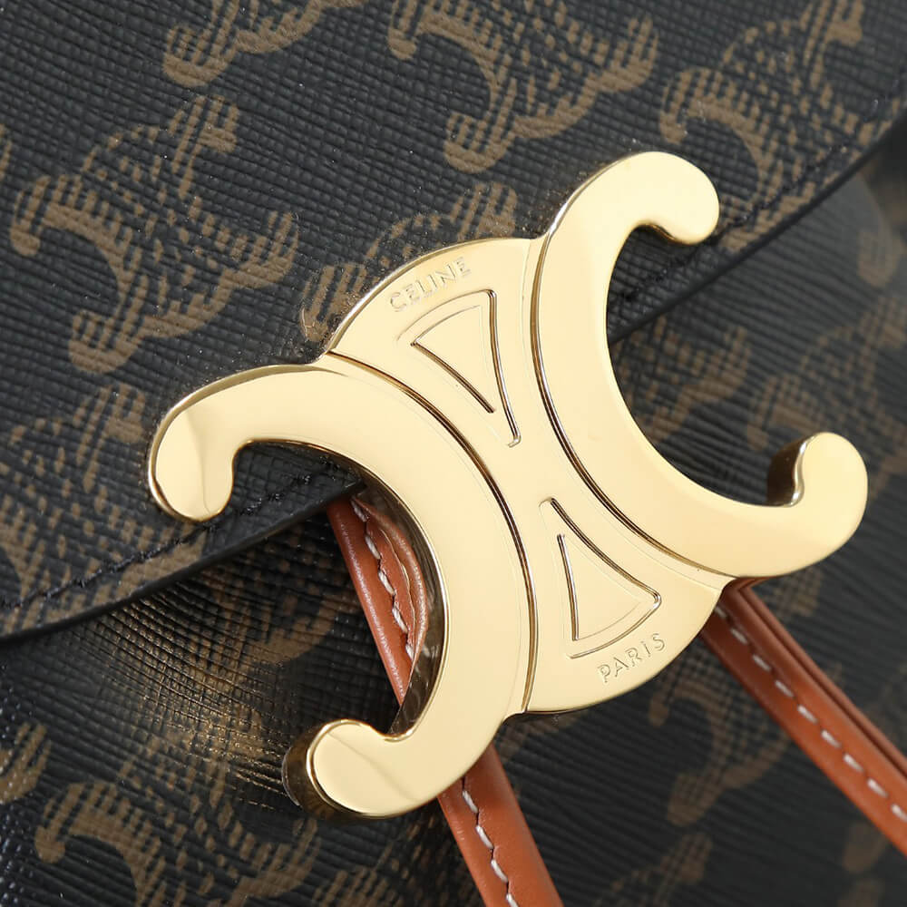 Backpack Bag Celine Bonnie in Triomphe Canvas and Calfskin - Replica Luxury Bags™