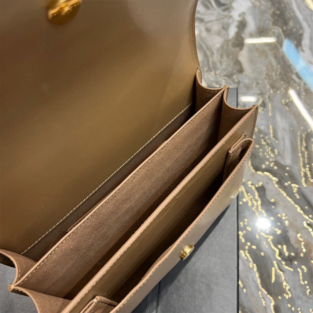 YSL Sunset Medium Chain Bag In Smooth Leather - Replica Luxury Bags™