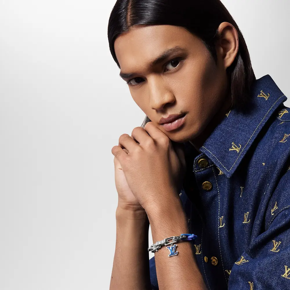 Louis Vuitton Blue Color Rendering Men's Monogram Bracelet - Rep Fashion™