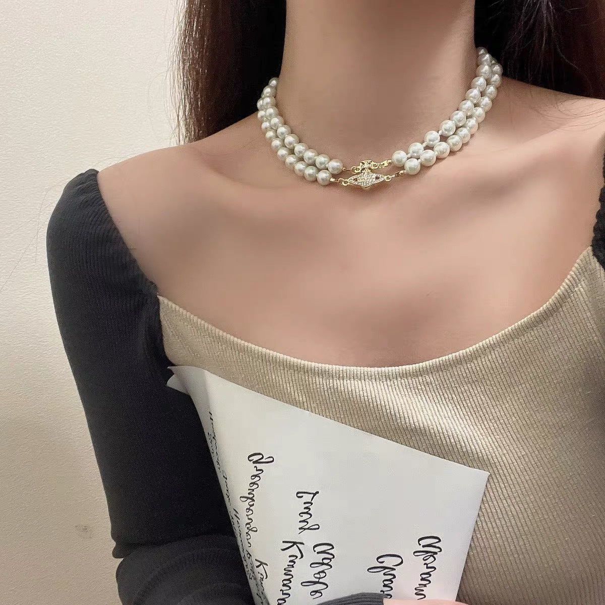 Vivienne Westwood 2 Row Pearl Necklace - Rep Fashion™