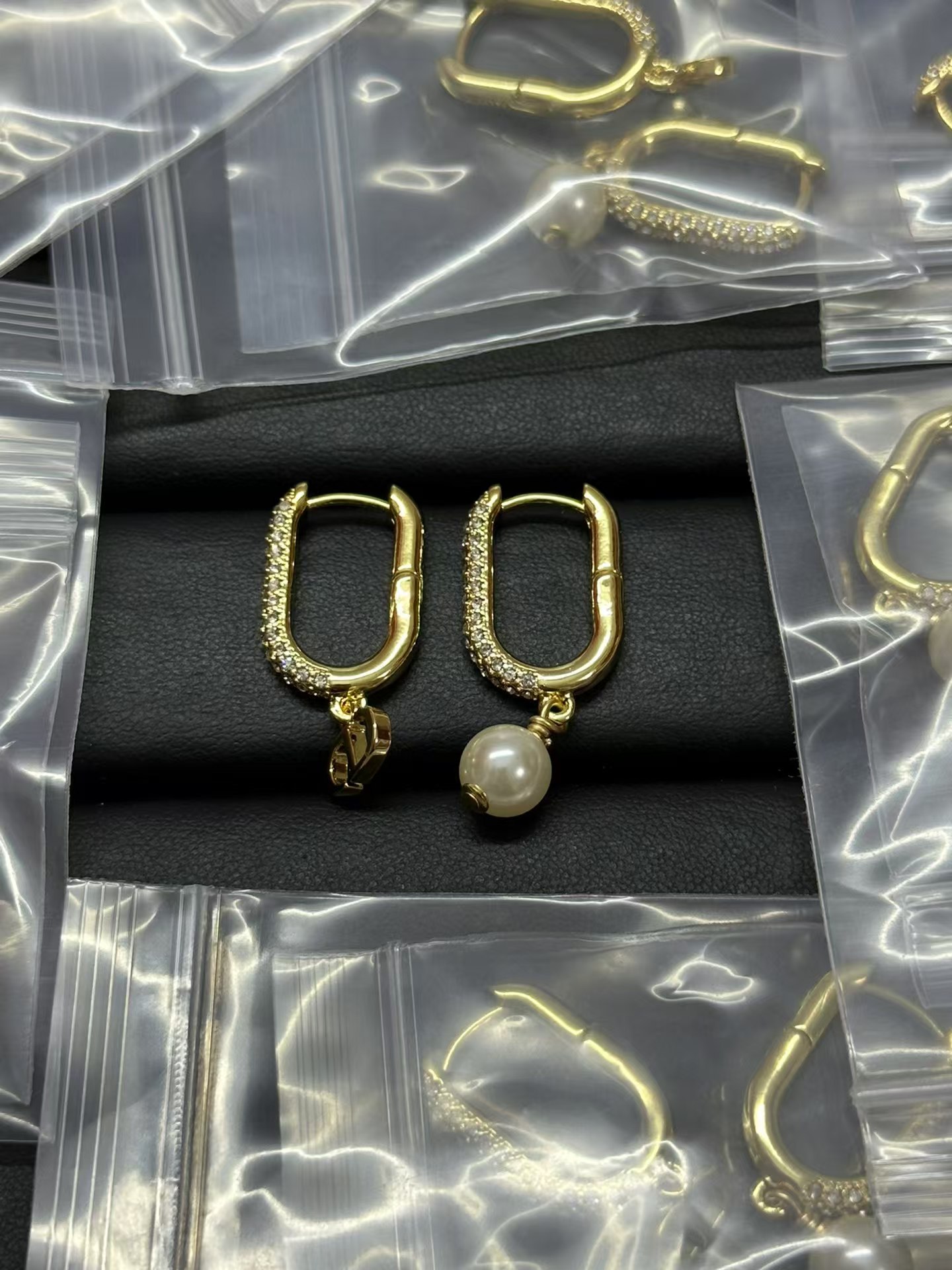 Dior Asymmetric Charms Hinged Earrings - Rep Fashion™