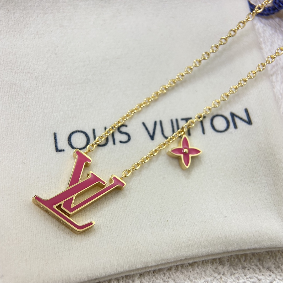 Louis Vuitton Pink LV Monogram Bracelet Necklace - Rep Fashion™