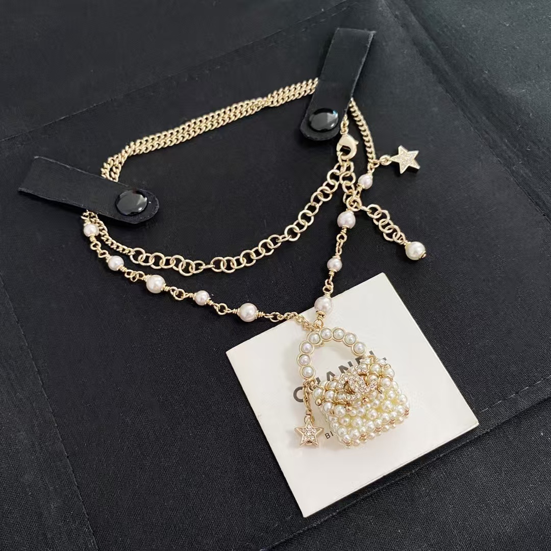 Chanel Pearl Bag Pendant Necklace - Rep Fashion™