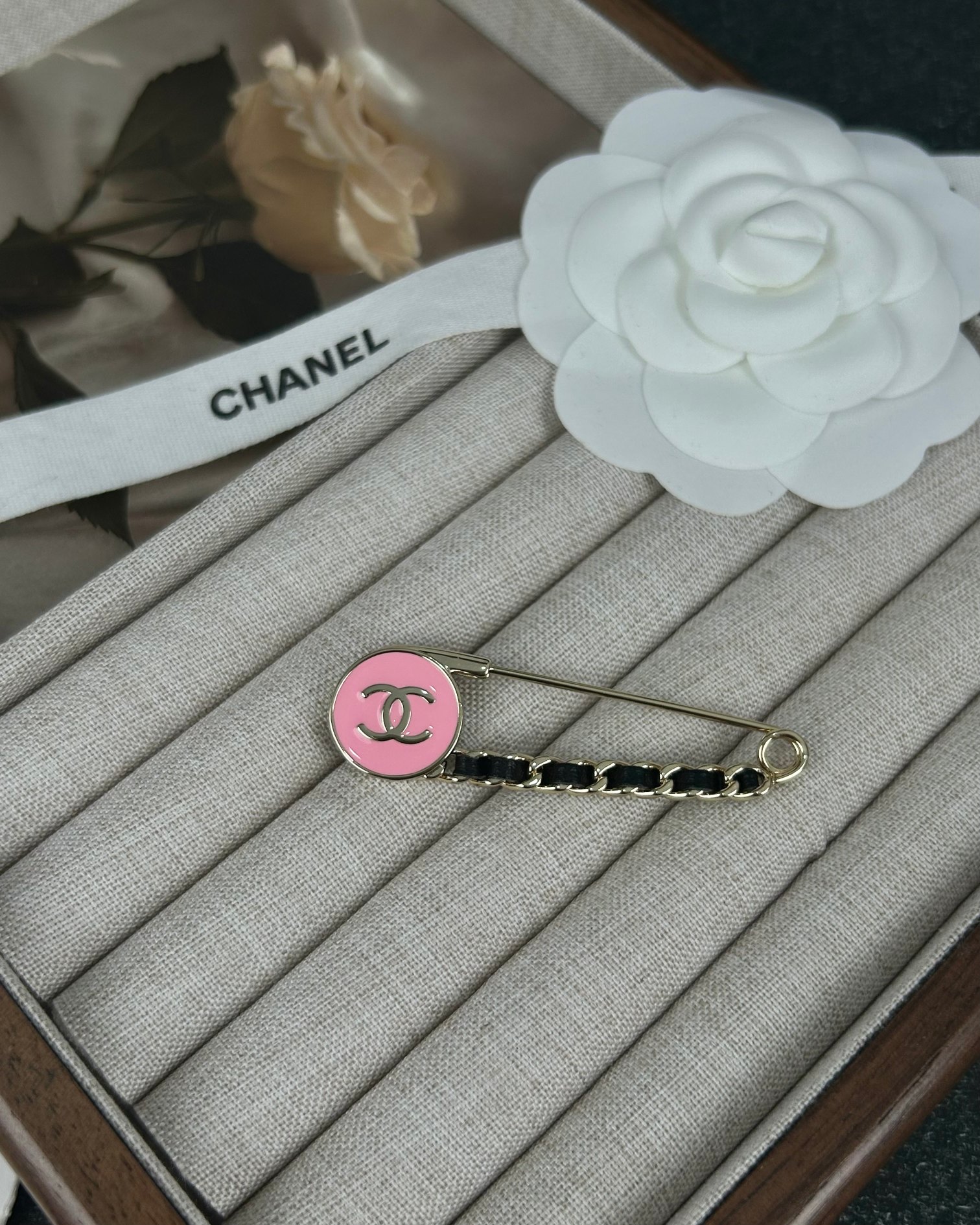 Chanel Pink Enamel Pin Brooch - Rep Fashion™