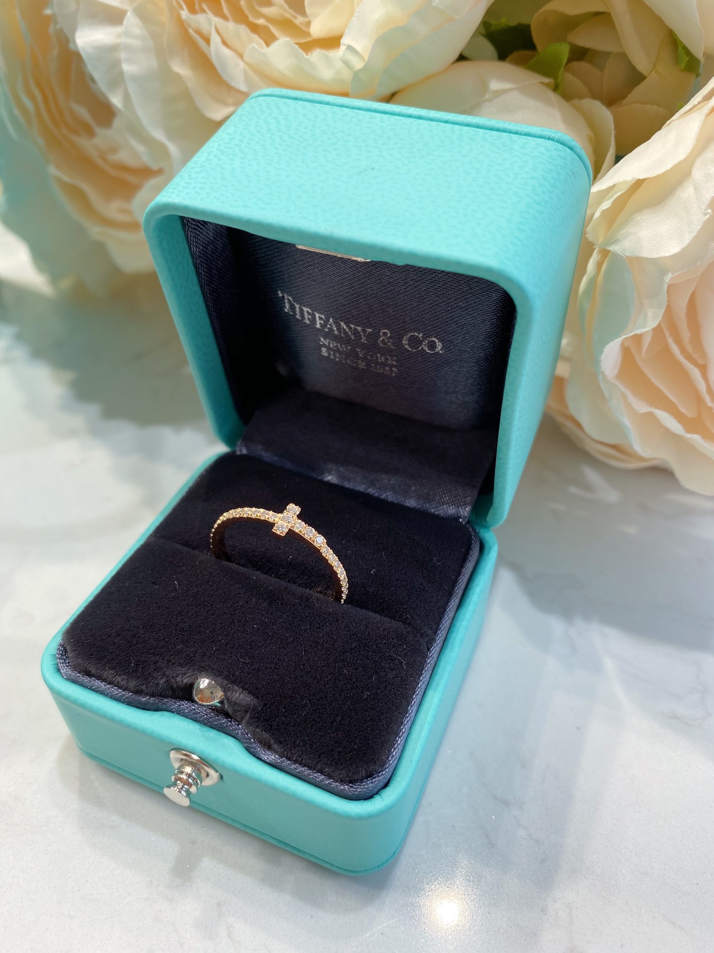 Tiffany Full Diamond Paved T Ring - Rep Fashion™