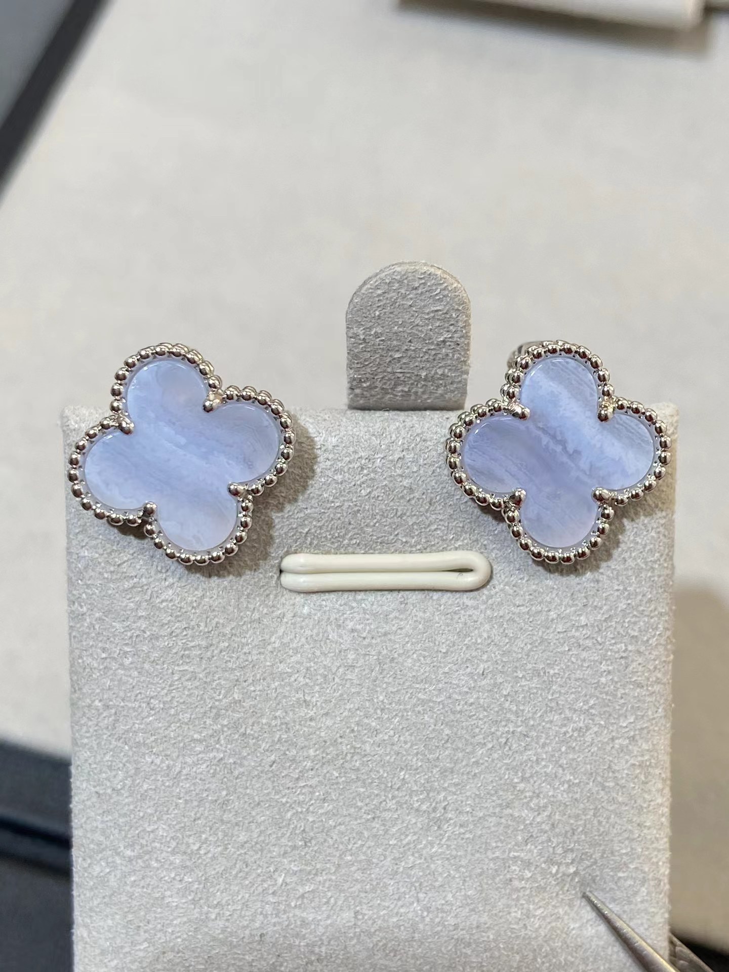 VCA Fog Purple Clover Earrings - Rep Fashion™