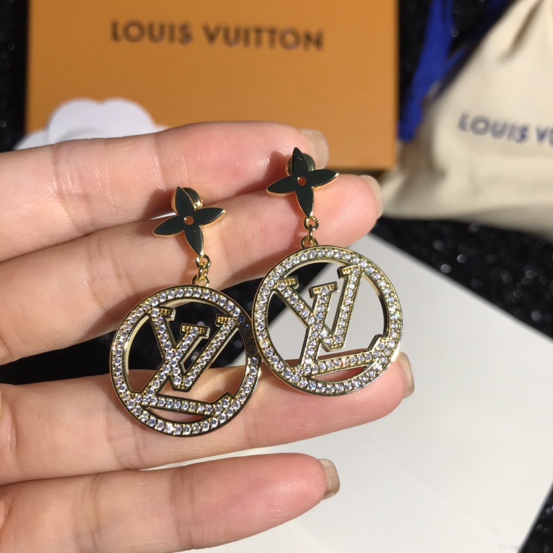 Louis Vuitton Letter Round Dangle Earrings - Rep Fashion™