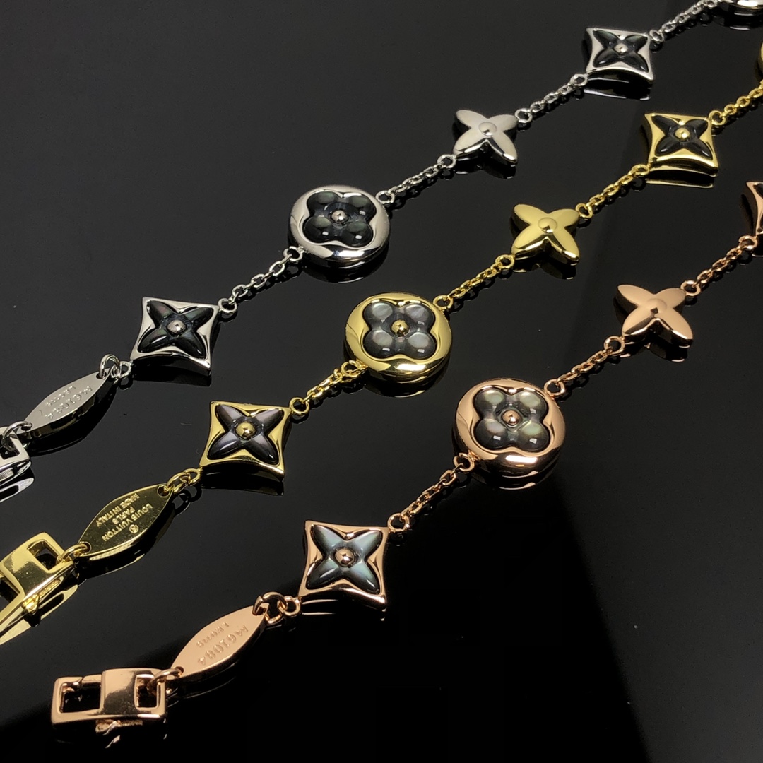 Louis Vuitton 5 Motifs Gray Mother of Pearl Bracelet - Rep Fashion™