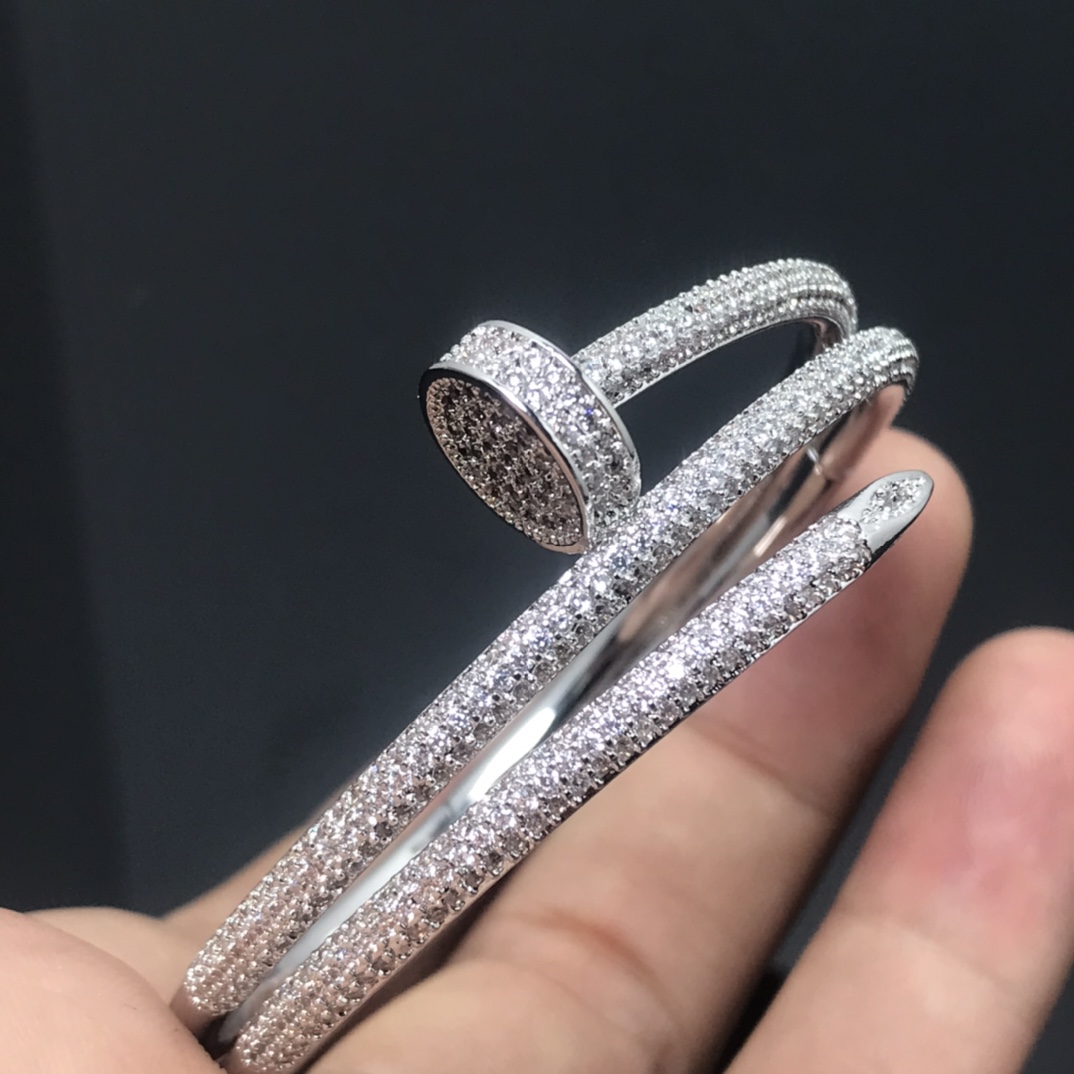 Cartier Full Diamond Three Layers Juste un Clou Nail Bracelet - Rep Fashion™