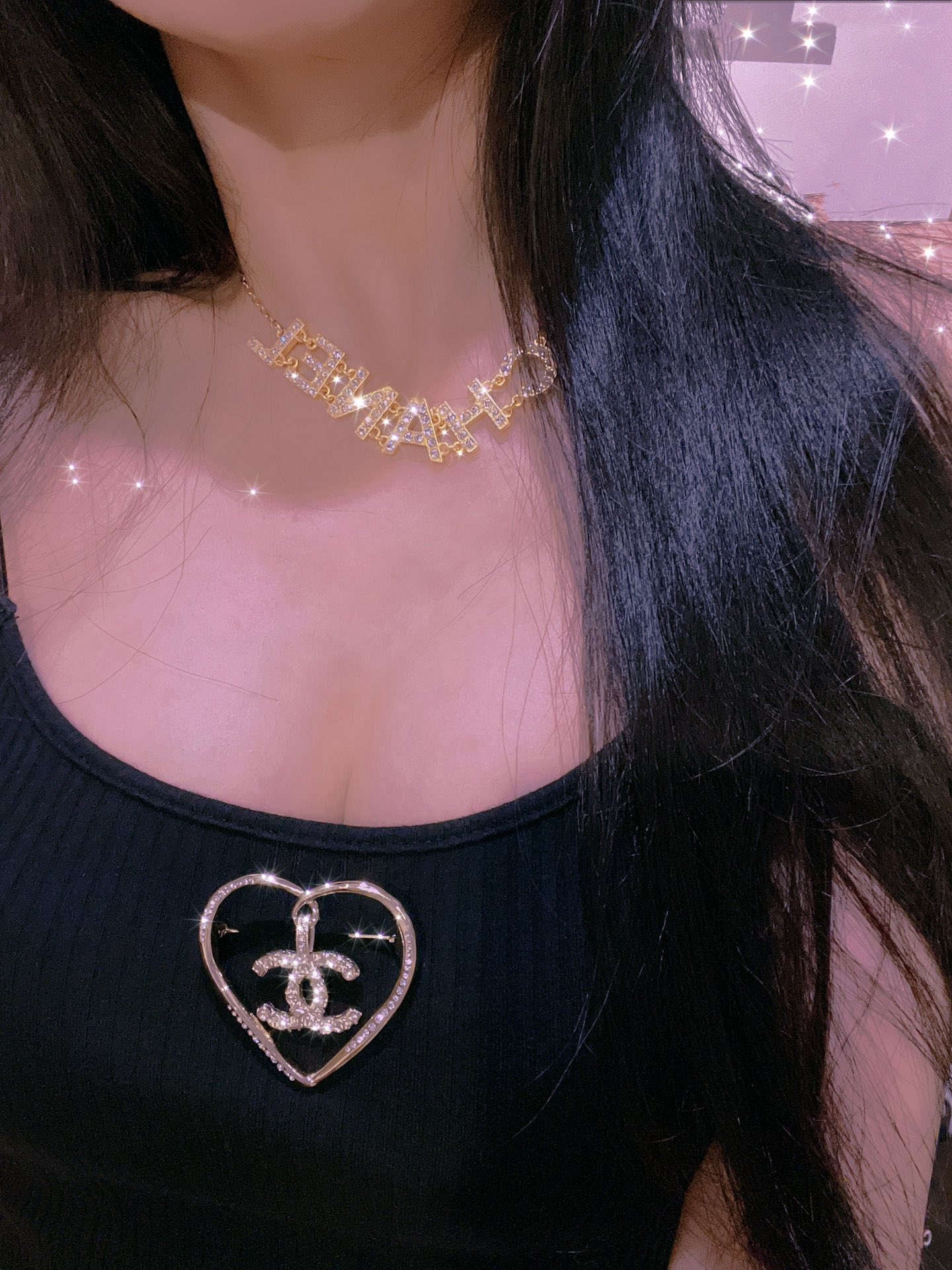 Chanel Embossed Monogram Hollow Heart Brooch - Rep Fashion™