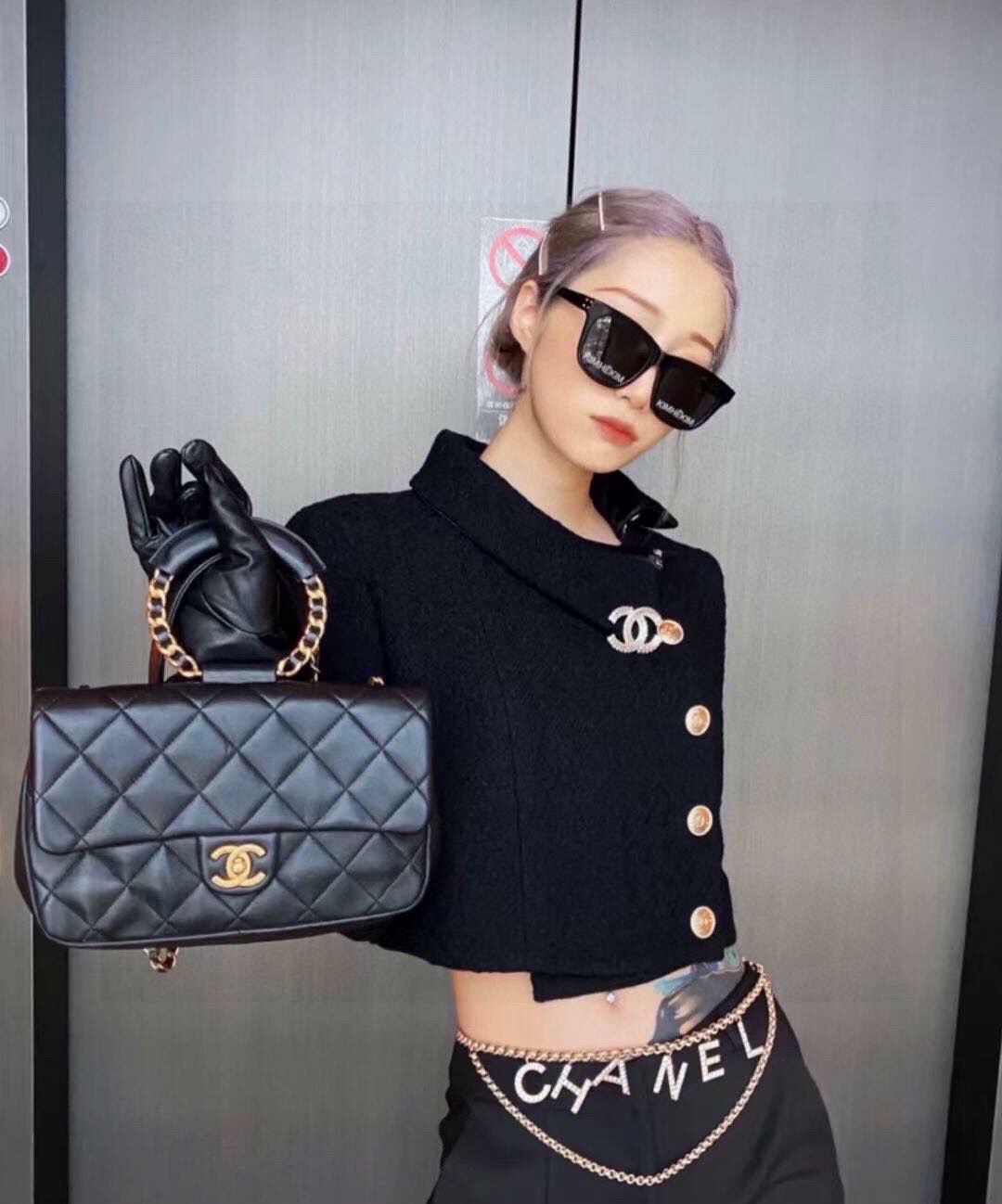 Chanel Rectangular Rhinestone CC Brooch - Rep Fashion™