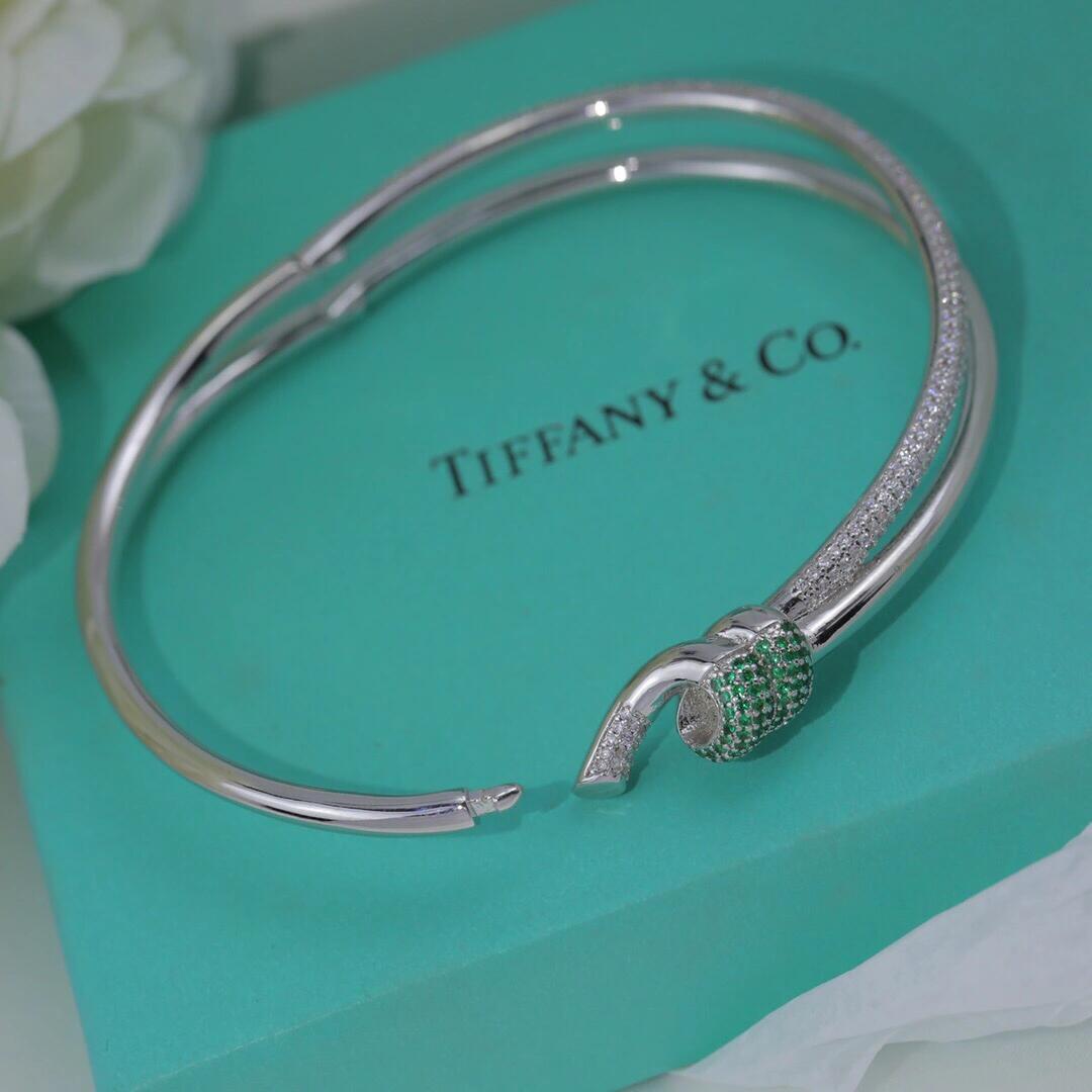Tiffany Green Diamond Knot Bangle Bracelet - Rep Fashion™