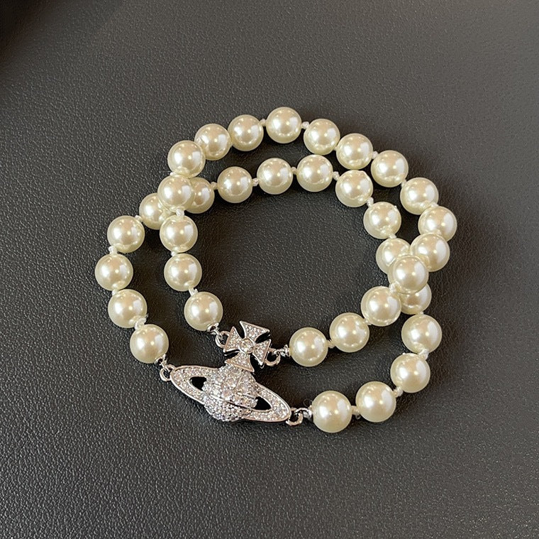 Vivienne Westwood 2 Row Pearl Bracelet - Rep Fashion™
