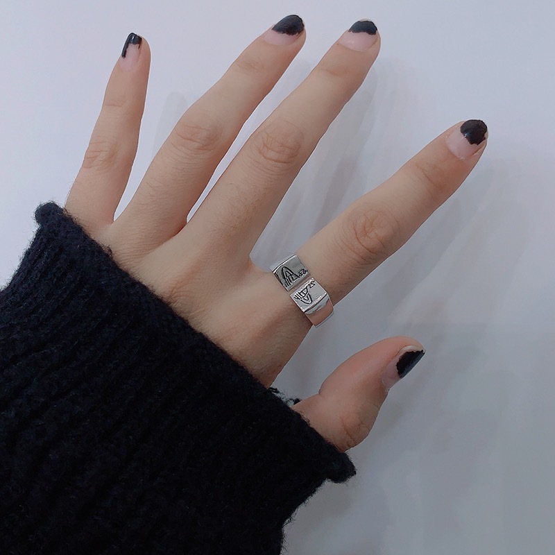 Vivienne Westwood Punk Unisex Style Wide Band Stamped Saturn Couple Ring - Rep Fashion™