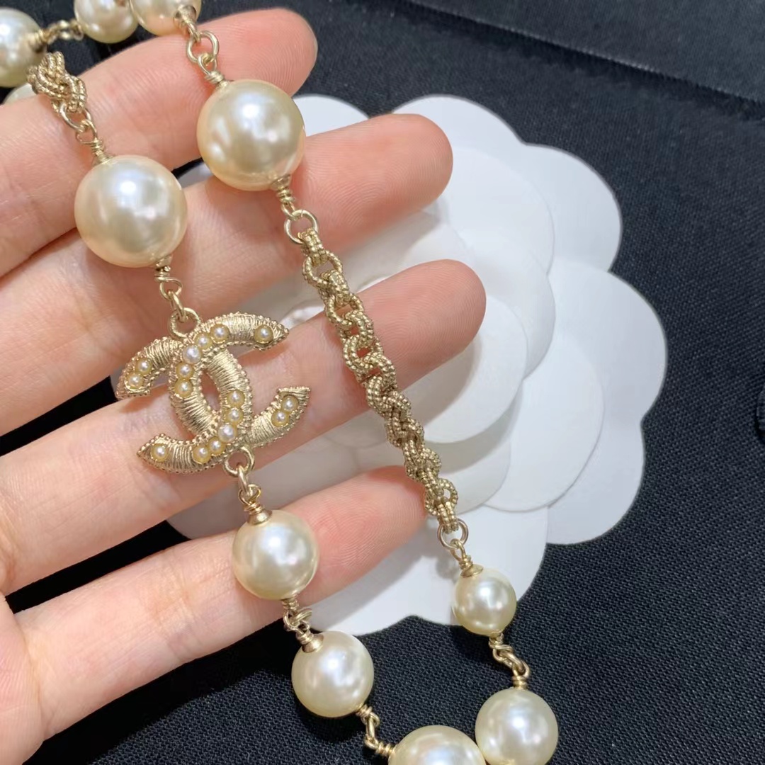 Chanel Double C  Pearl Choker Necklace - Rep Fashion™