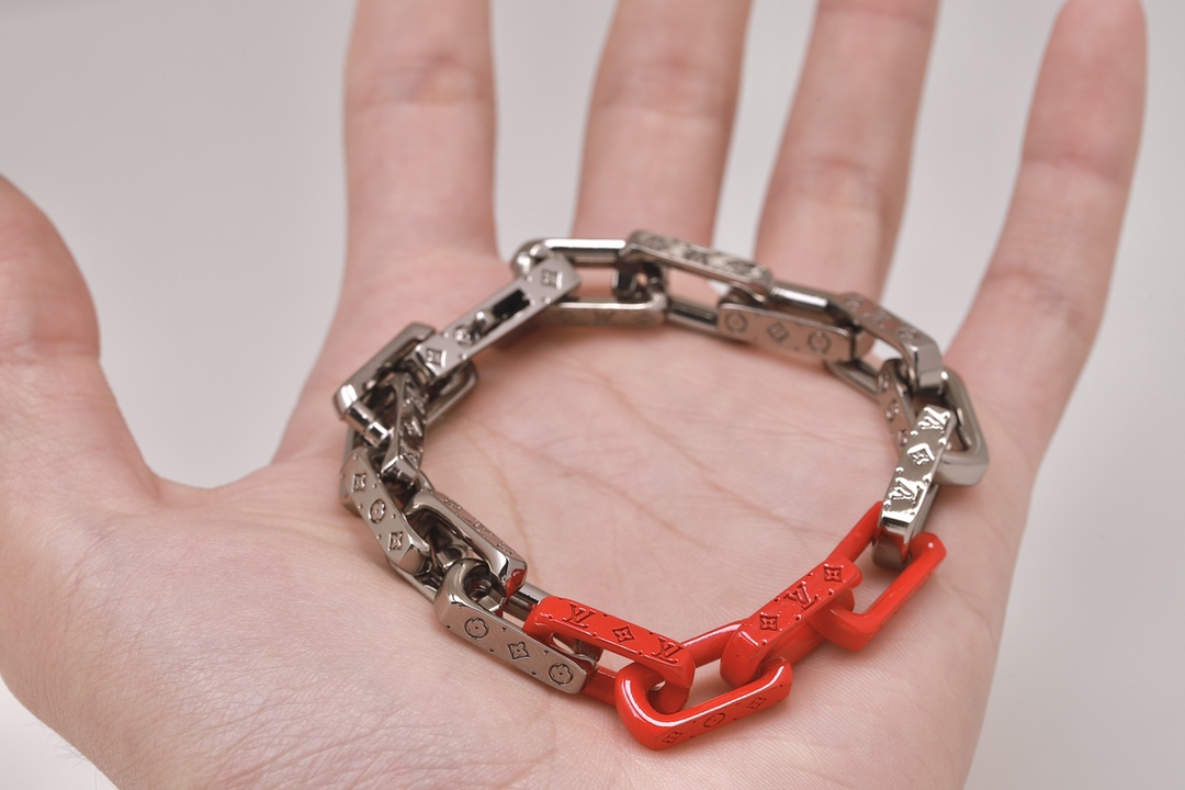 Louis Vuitton Orange Silver Monogram Bracelet - Rep Fashion™