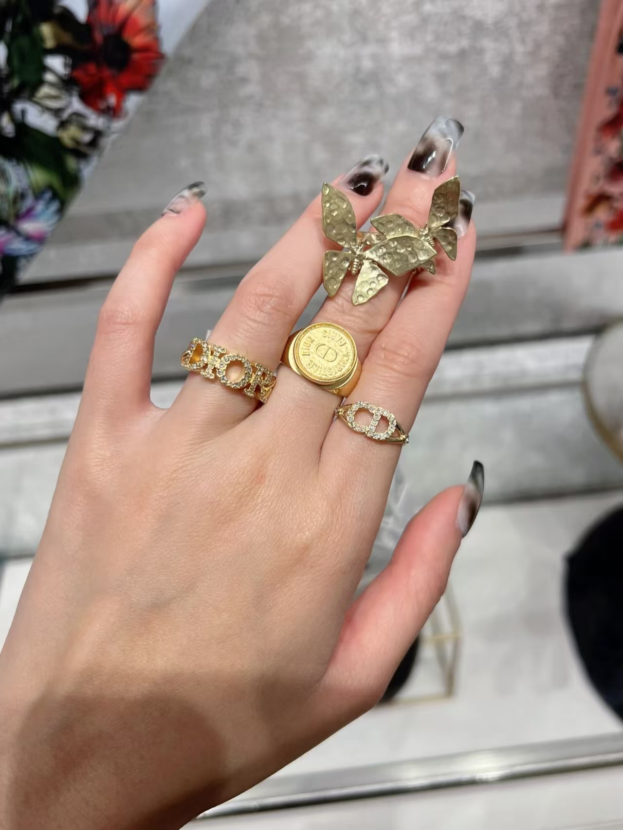 Dior CD Paved Diamond Ring - Rep Fashion™