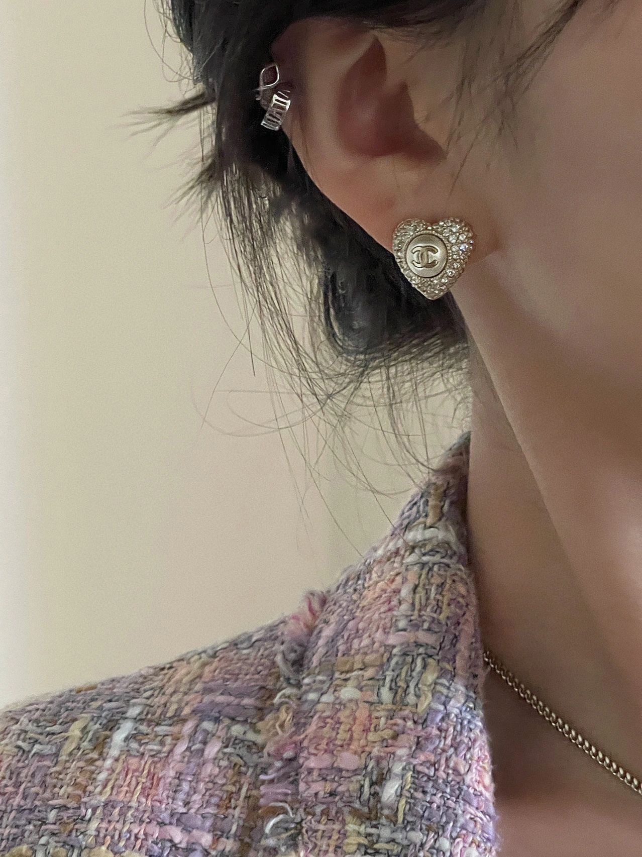 Chanel Love Heart Diamond Pave Earring - Rep Fashion™