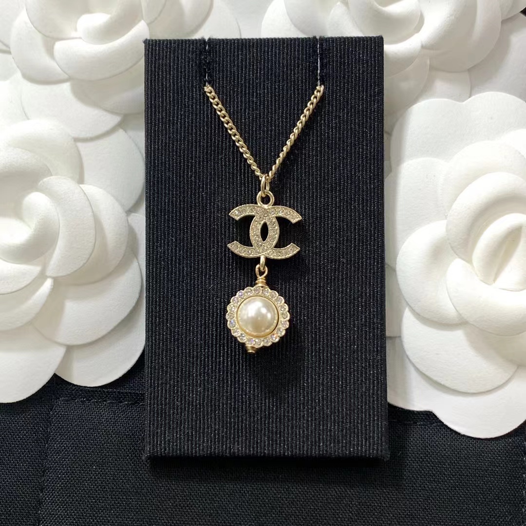 Chanel Minimalist Double C Pearl Drop Necklace - Rep Fashion™
