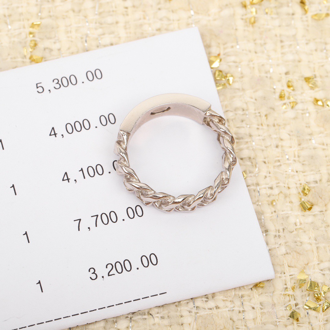 Chanel Monogram Silver Ring - Rep Fashion™