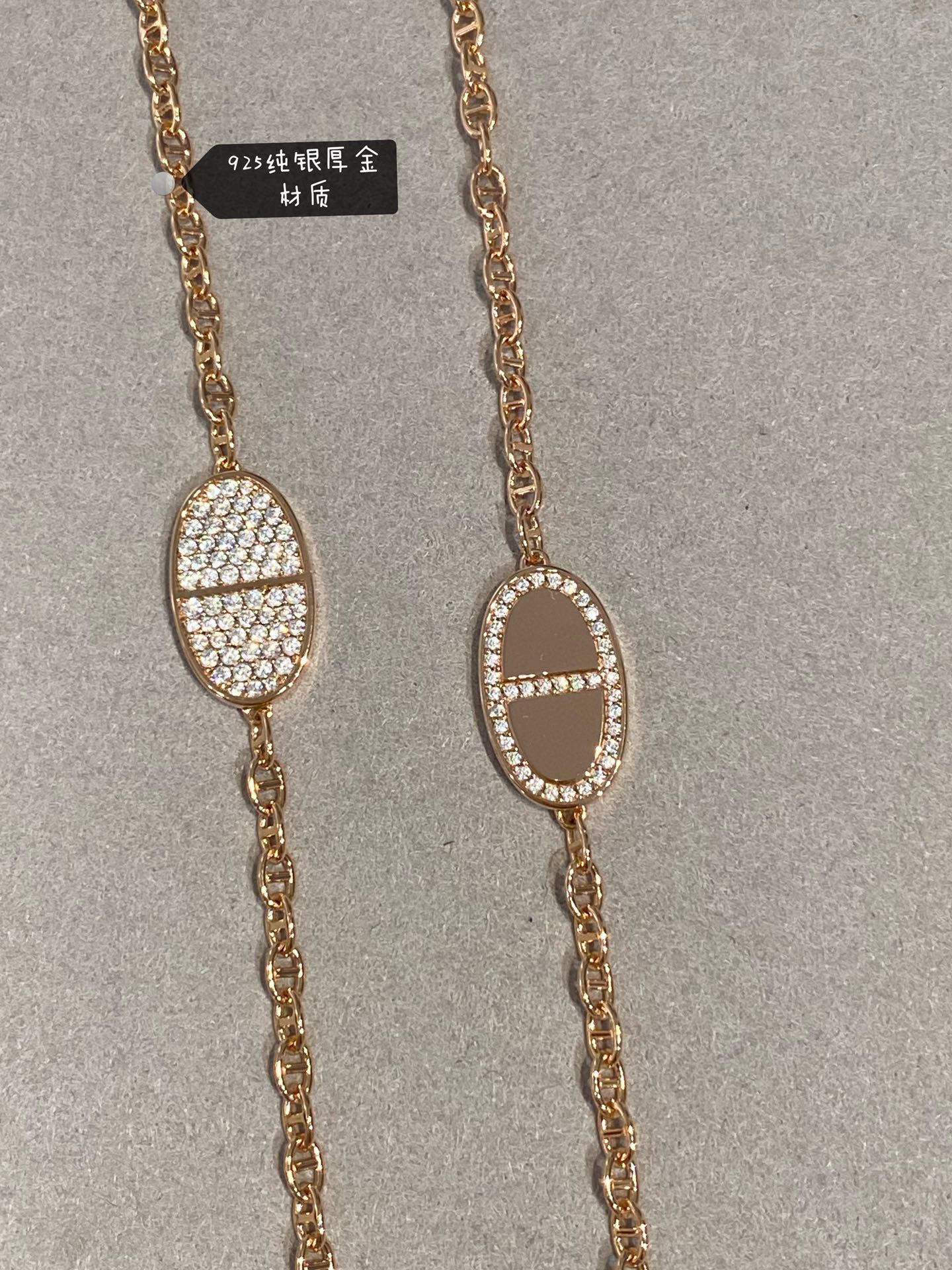 Hermes New Diamond Paved Pig Nose Bracelet - Rep Fashion™